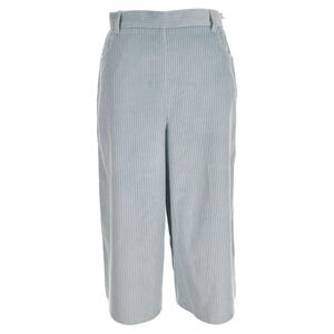 See by Chloé Corduroy Cropped Pants in Light Blue Cotton